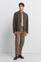 Springfield Micro-printed slim fit chinos nude