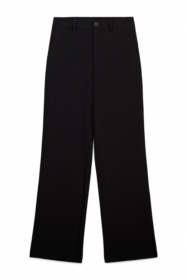 Springfield Straight tailored trousers black