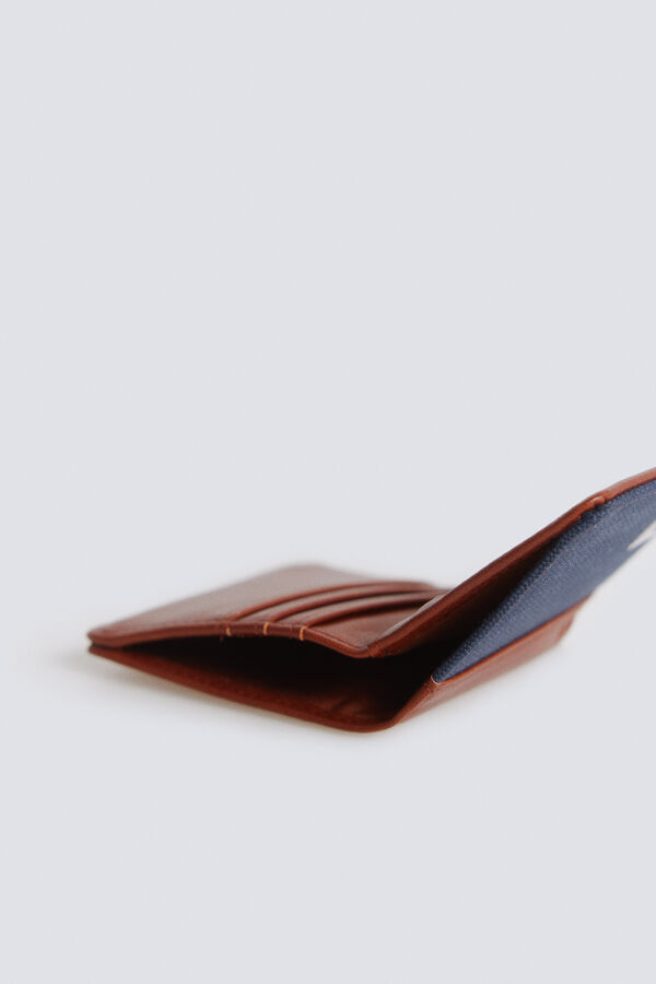 Springfield Canvas and faux leather wallet blue