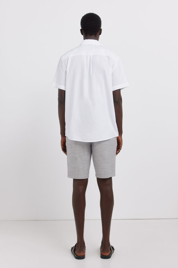 Springfield Bermude od chambray tkanine udobnog slim fit kroja Siva