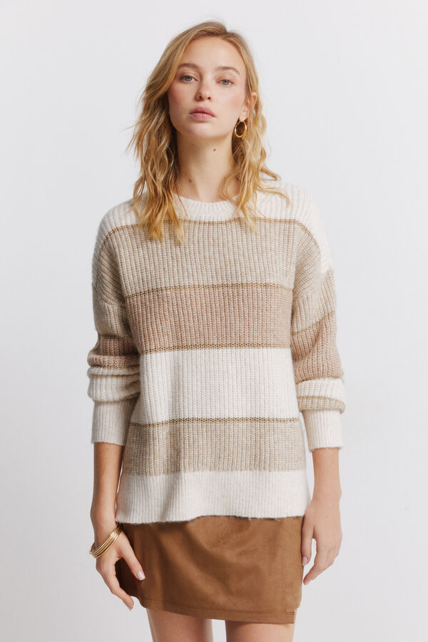 Springfield Durban striped jumper brown