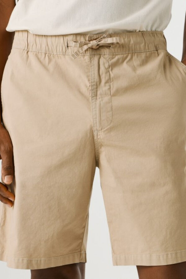 Pepe Jeans Pantal&oacute;n corto popelin beige