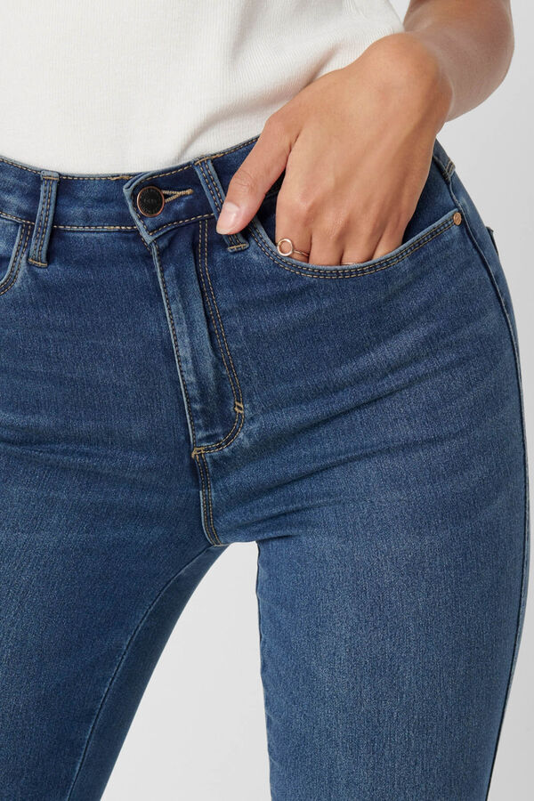 Springfield High-rise skinny jeans plava
