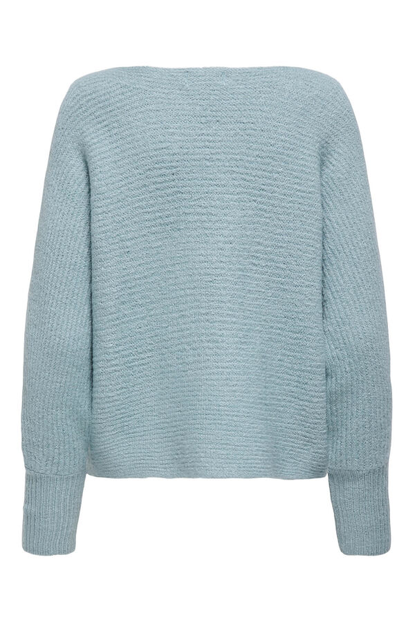 Only Jersey de cuello barco azul