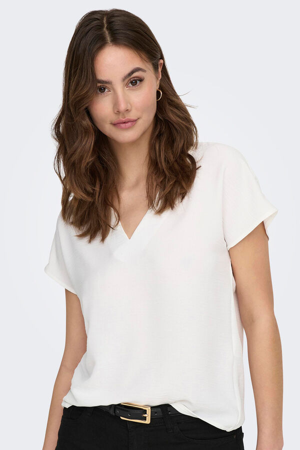 Springfield Plain V-neck blouse  white