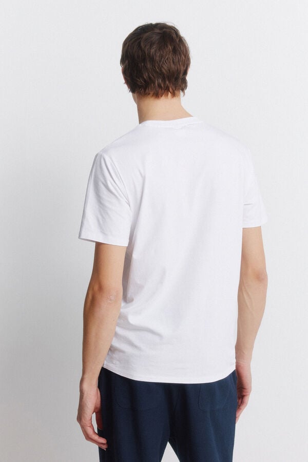 Springfield Lycra slim fit T-shirt white