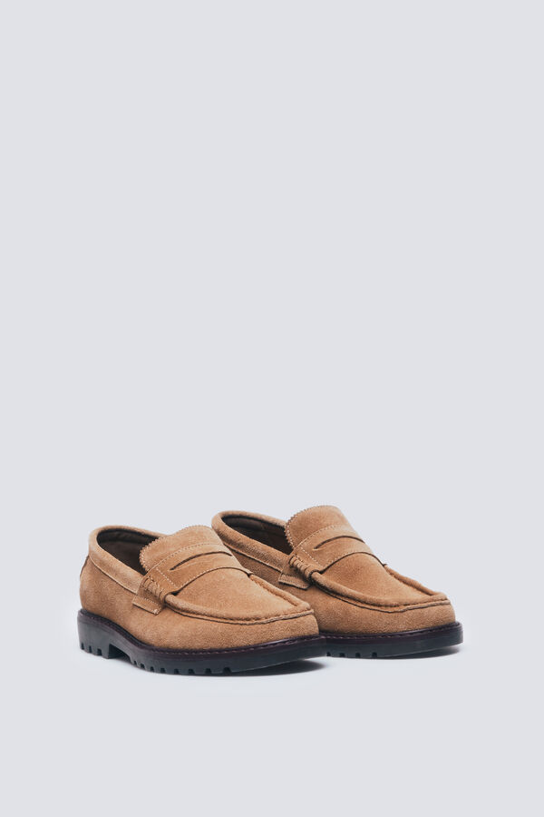 Springfield Casual leather loafer nude