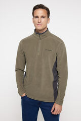 Columbia para homem Klamath Range&trade; II meia polar Masculina com fecho-&eacute;clair Caqui escuro