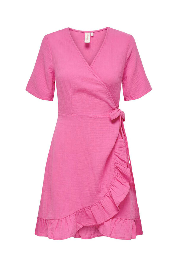 Springfield Short wrap dress pink