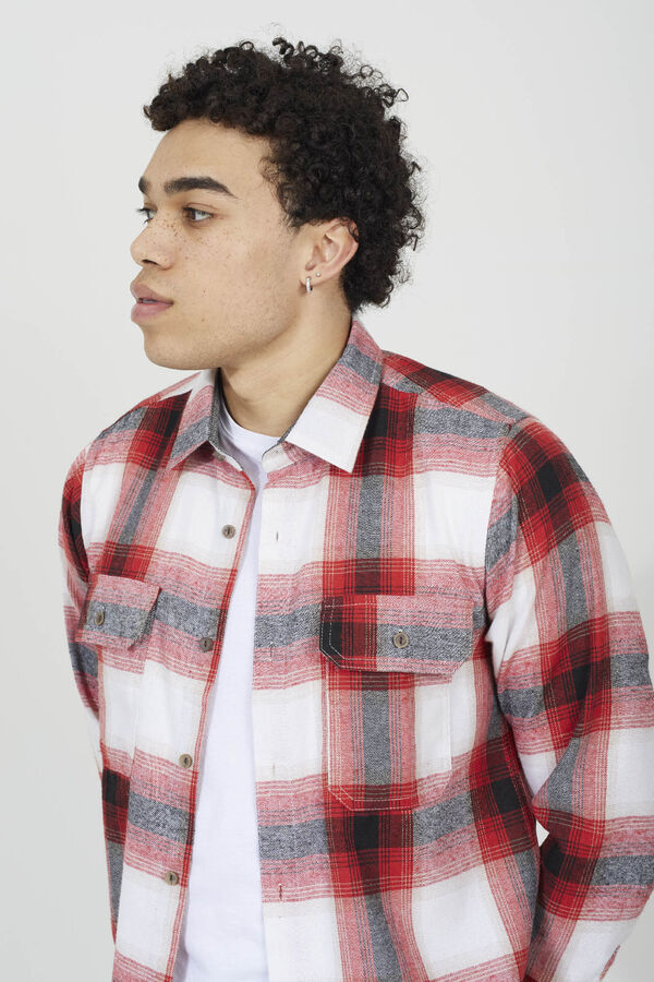 Brave Soul Camisa a cuadros rojo