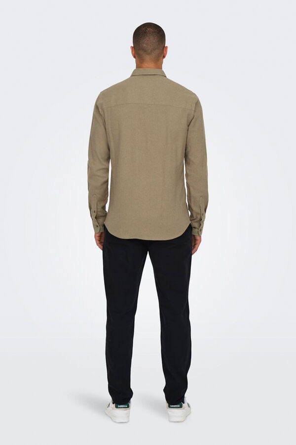 Only & Sons Camisa slim fit gris