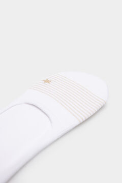 Springfield Lurex Invisible Socks with Stripes and Stars natural