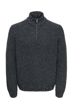 Only & Sons Pullover mit Rollkragen Rei&szlig;verschluss und Rei&szlig;verschluss Schwarz