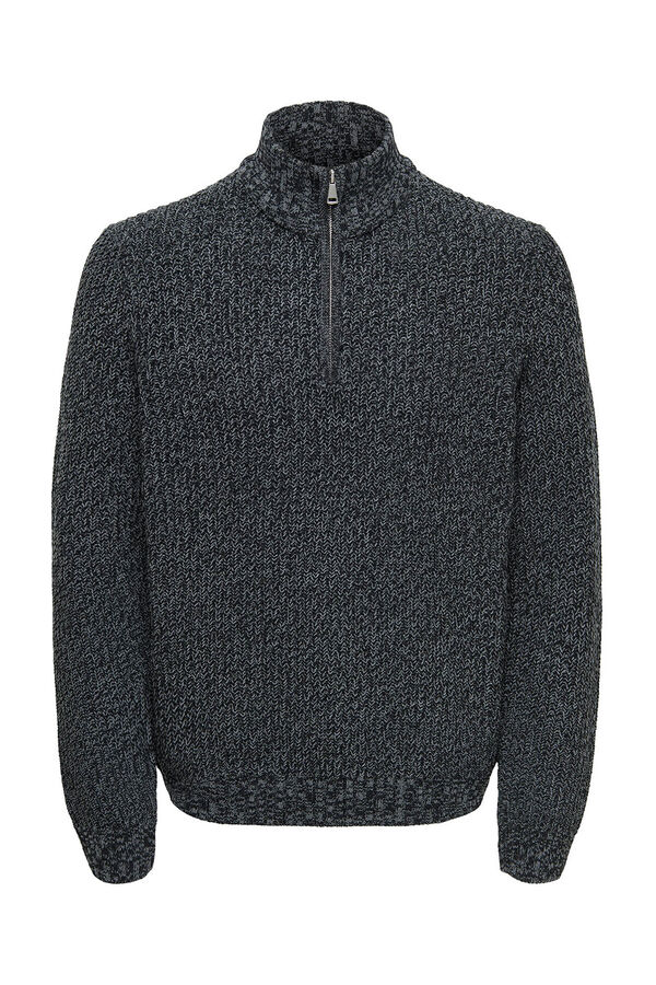 Only & Sons Pullover mit Rollkragen Rei&szlig;verschluss und Rei&szlig;verschluss Schwarz