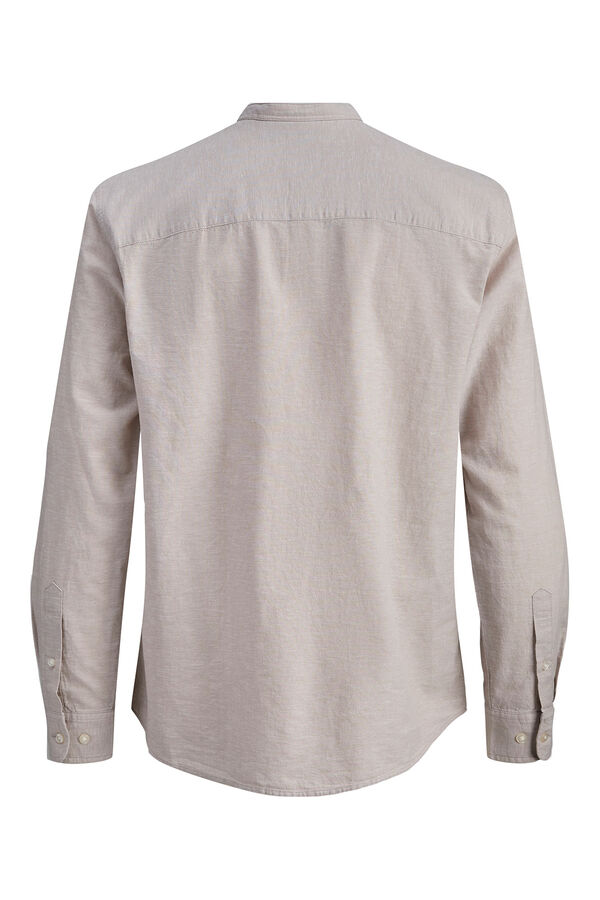 Jack & Jones Poplin mandarin collar shirt nude