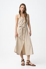 Tiffosi Button-up midi dress nude