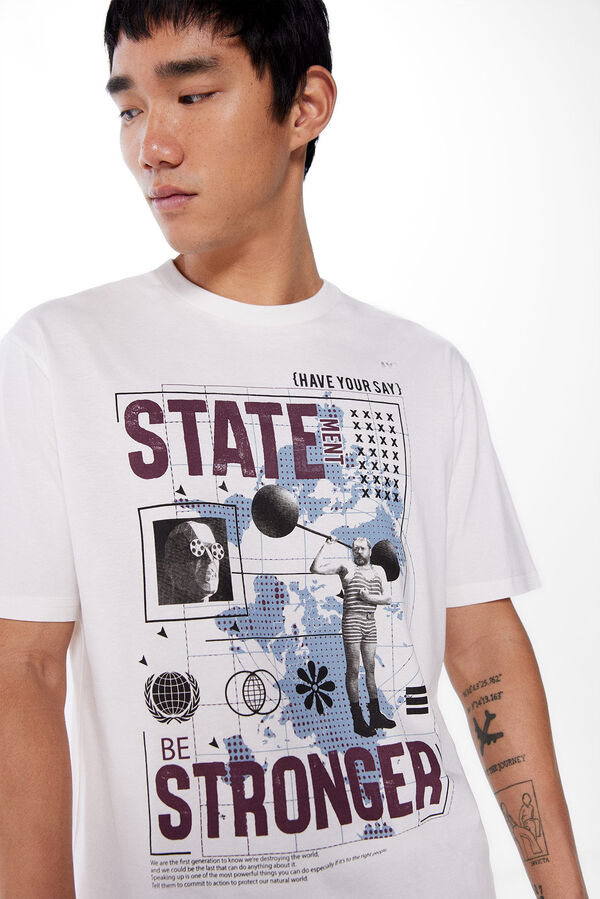 Springfield State Stronger T-shirt white