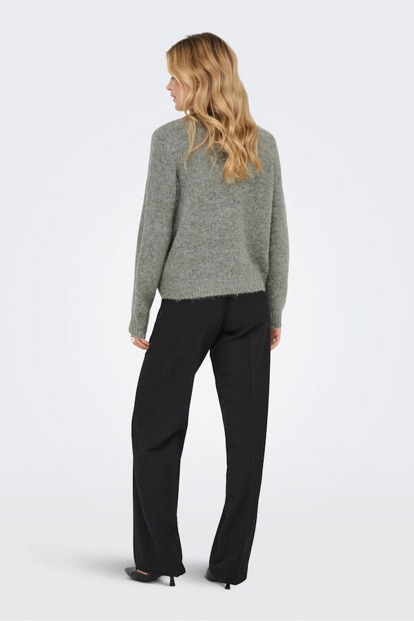 Only C&aacute;rdigan con botones kaki