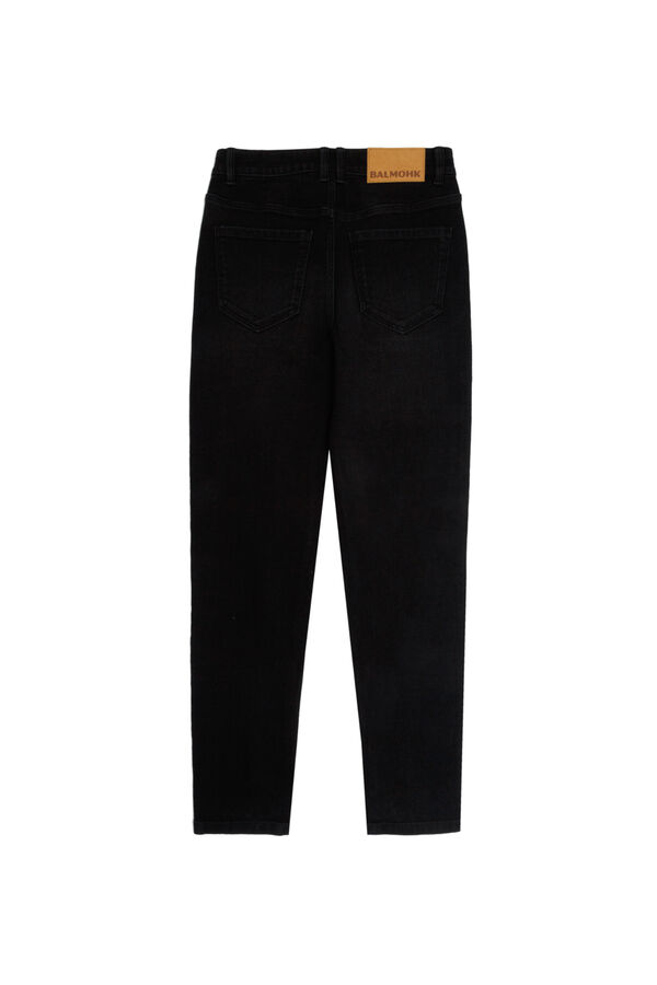 Balmohk Jeans skinny tiro alto negro