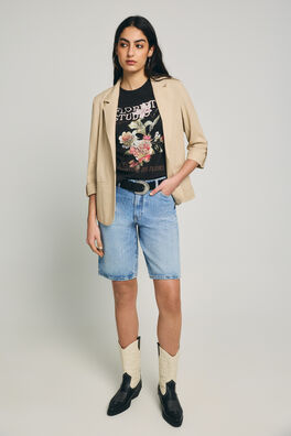 Blazer abierta de lino