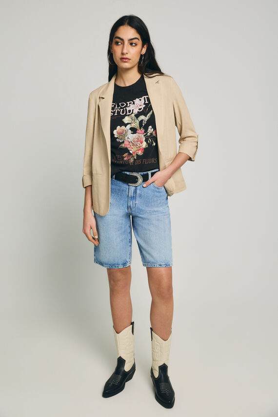 Blazer abierta de lino