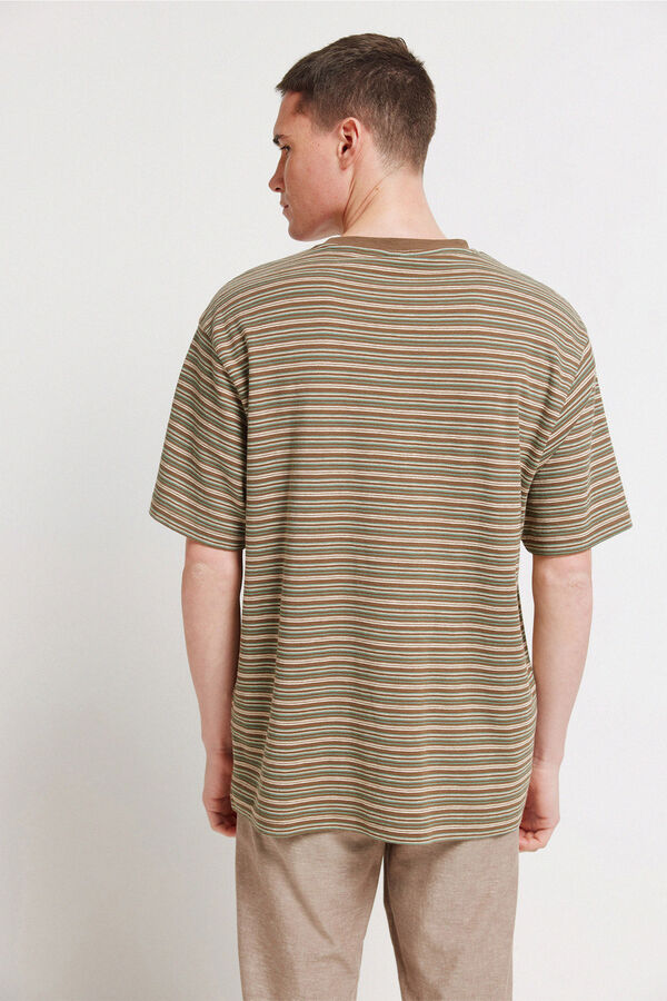 Springfield T-shirt &agrave; rayures nude