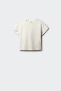 Springfield Kids T-shirt manga curta com tachas para menina