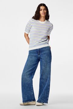 Pieces Fine knit short sleeve jumper