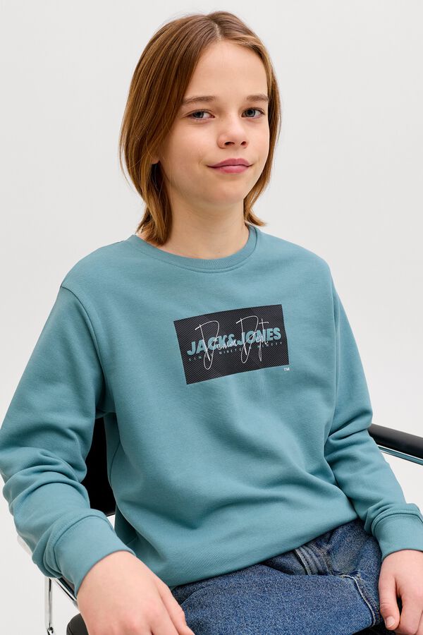Jack & Jones Junior Square logo sweatshirt blue