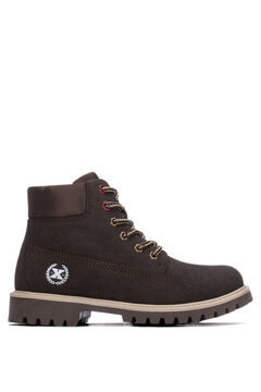 XTI Lace-up military ankle boot nude
