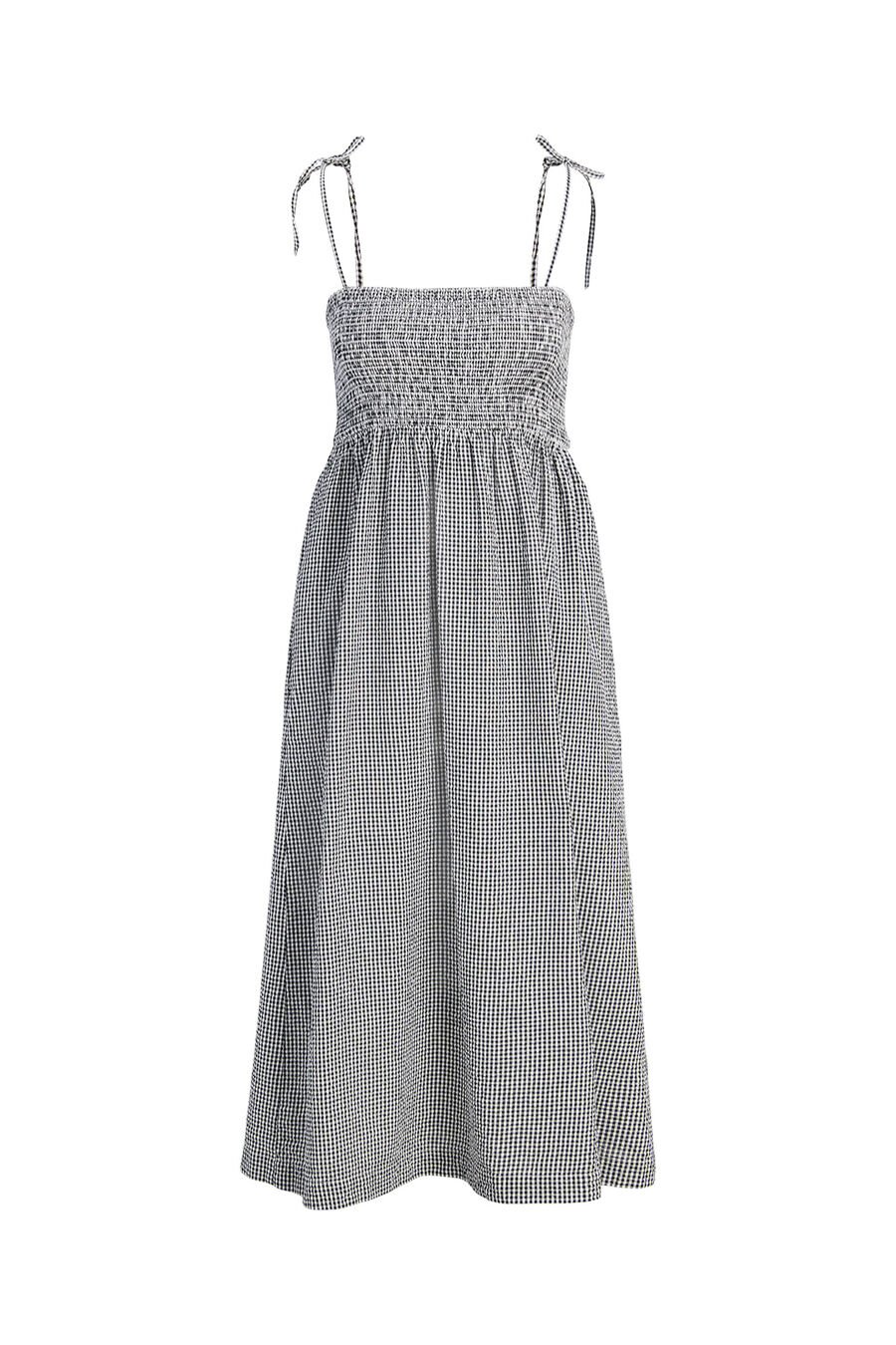 Vestido largo seersucker