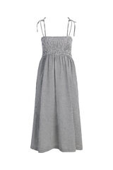 Jack & Jones Vestido largo seersucker negro