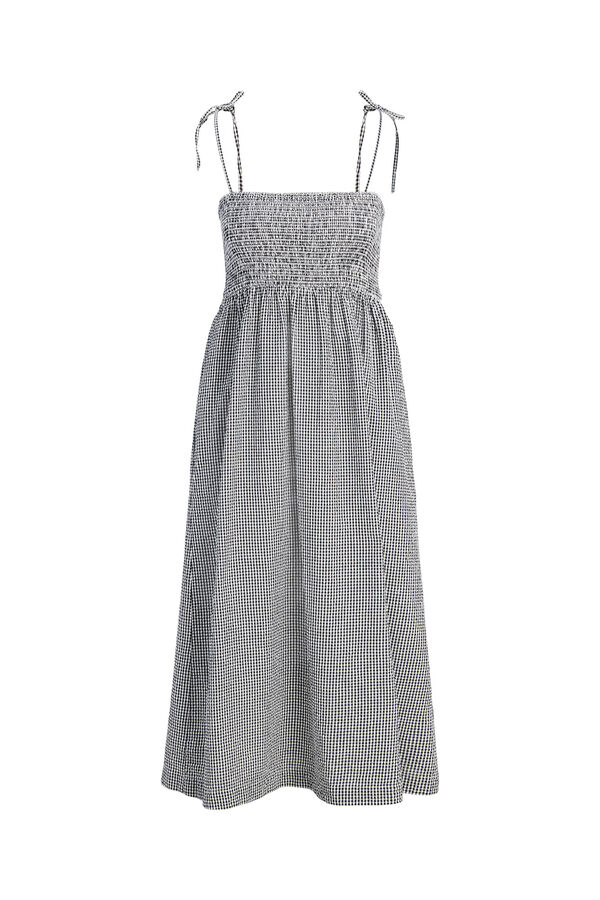 Jack & Jones Vestido largo seersucker negro