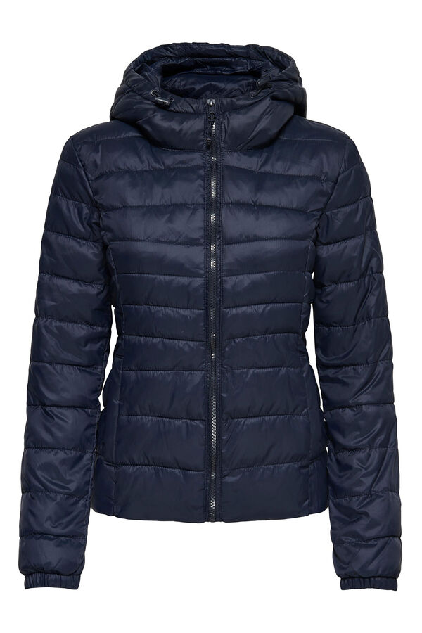 Springfield Quilted hooded puffer jacket bluish