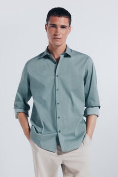 Springfield Micro print poplin shirt