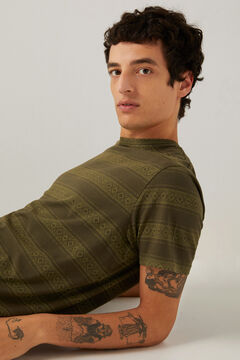 Springfield T-shirt estampagem &eacute;tnico verde