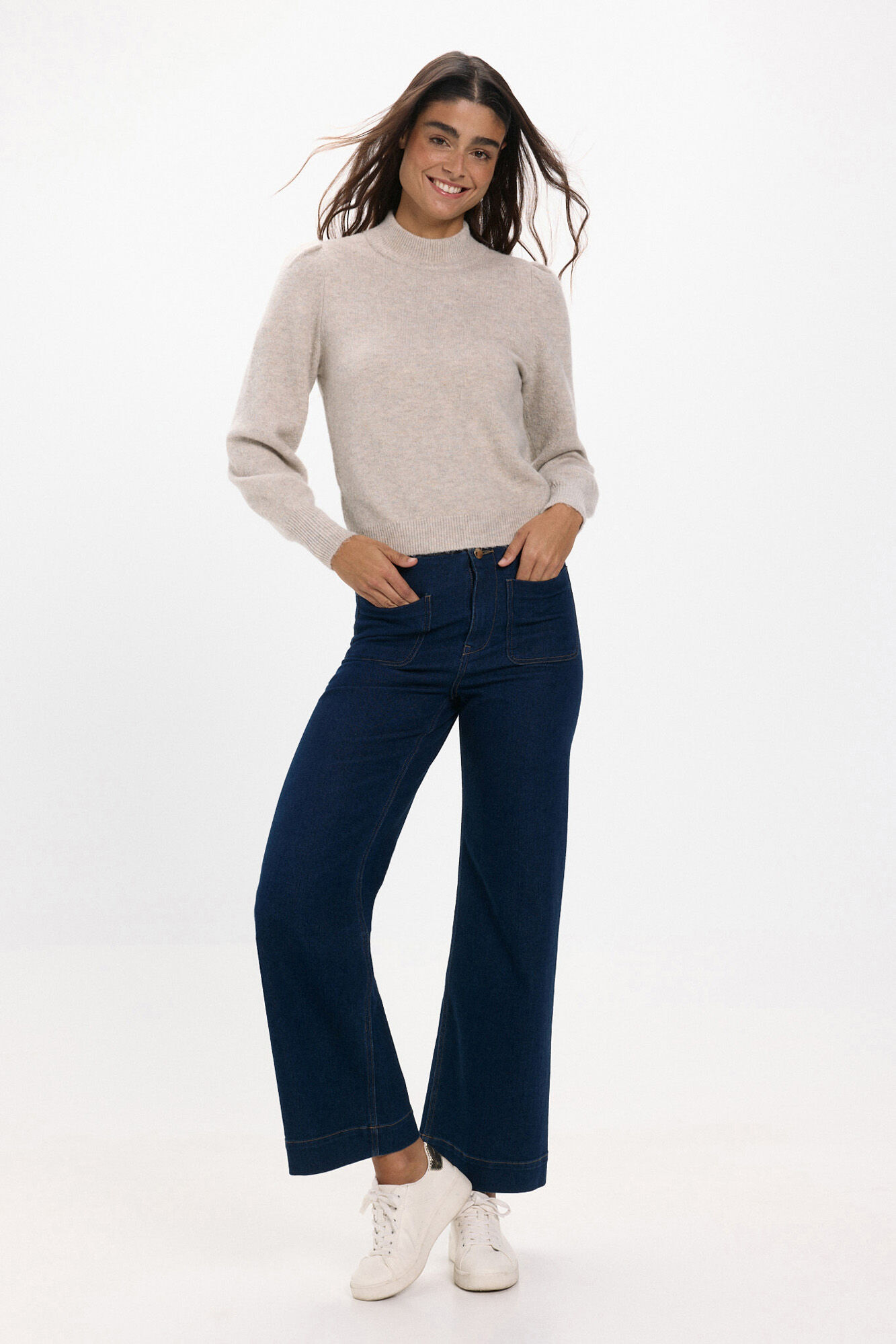 JDY Jeans wideleg tiro alto