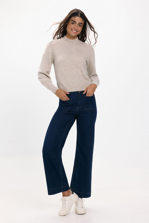 JDY Jeans mit hoher Zuglasche Blau