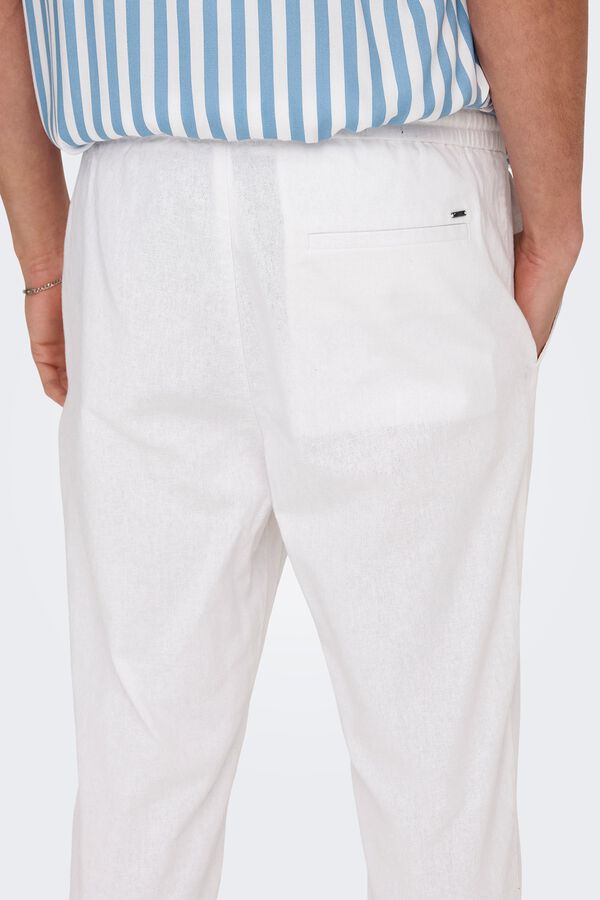 Only & Sons Linen trousers white
