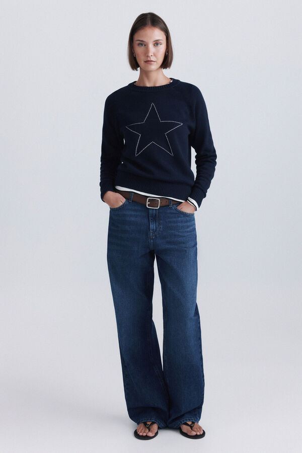 Springfield Star jumper blue