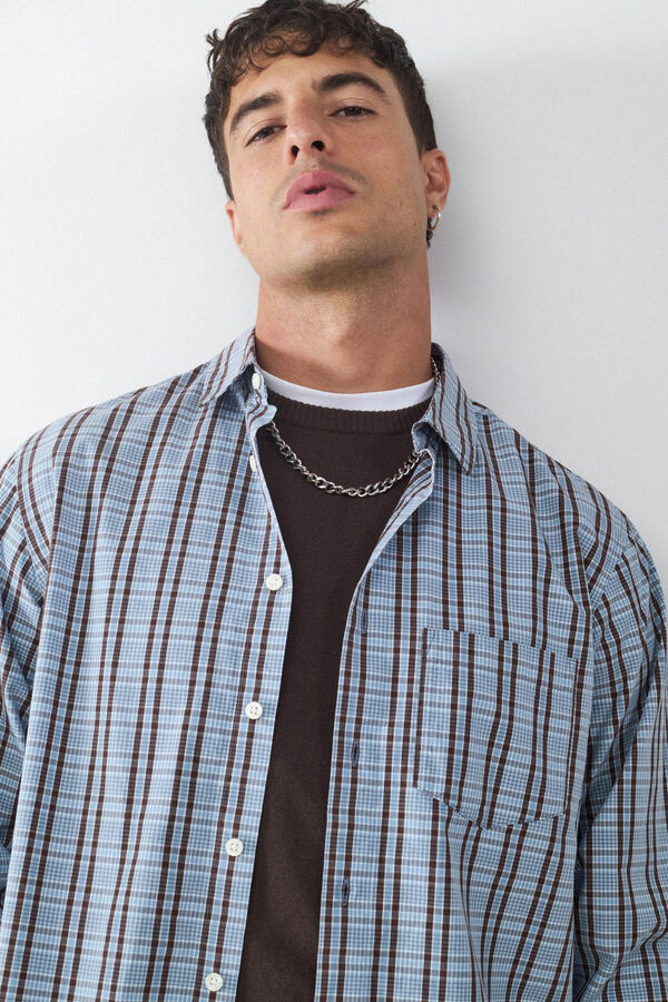 Balmohk Oversized long sleeve shirt with pocket nude