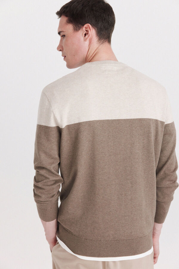 Springfield Colour block basic jumper nude