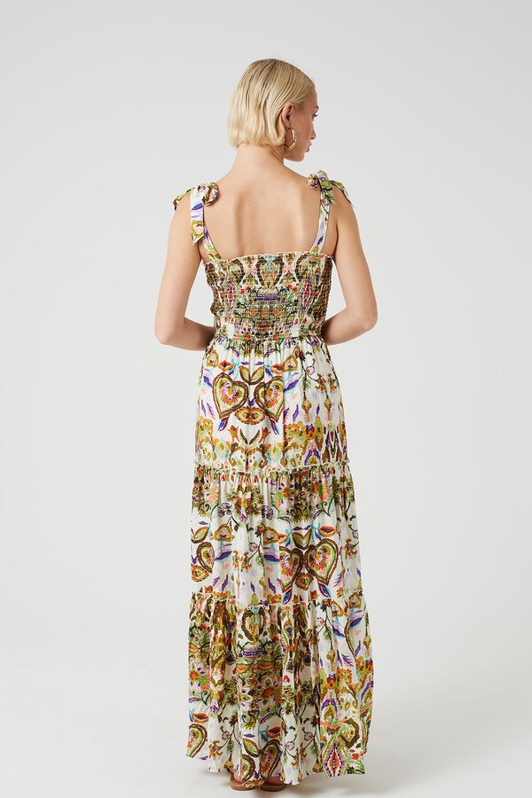 Brave Soul Vestido comprido com detalhe franzido verde