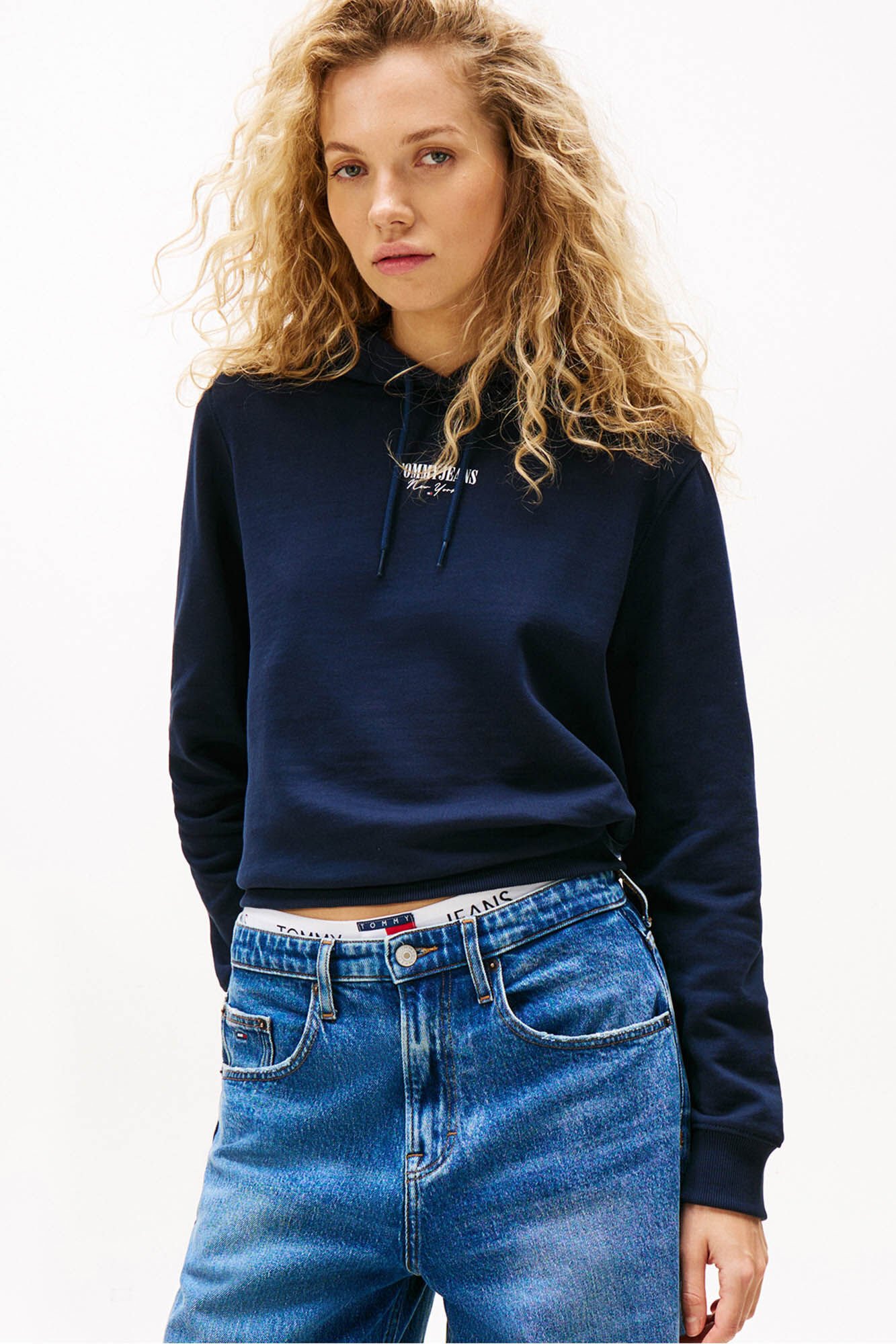 Tommy Jeans Sweatshirt feminino com capuz ajust&aacute;vel