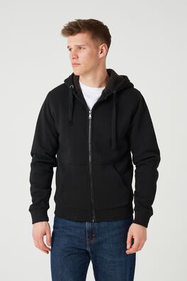 Sudadera borreguito capucha y cremallera