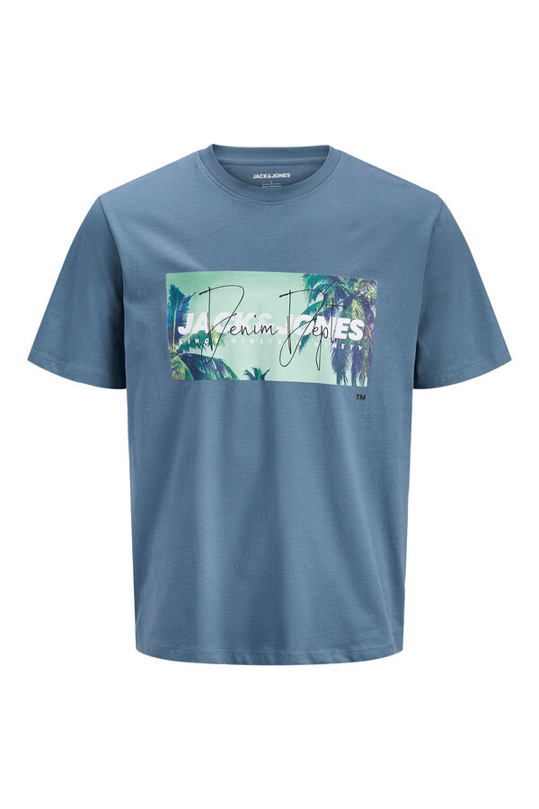 Jack & Jones Printed cotton T-shirt grey