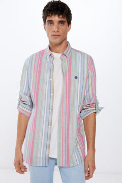 Springfield Lagana prugasta košulja polo stila s uzorkom