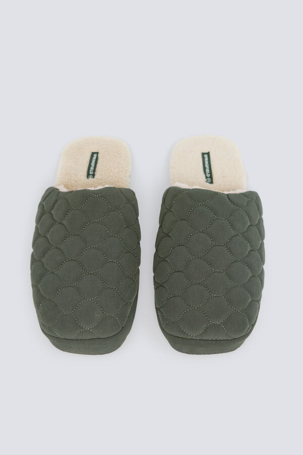 Springfield Puffer mule slipper blue