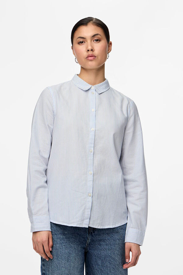Pieces Oxford-Hemd Basic Blau