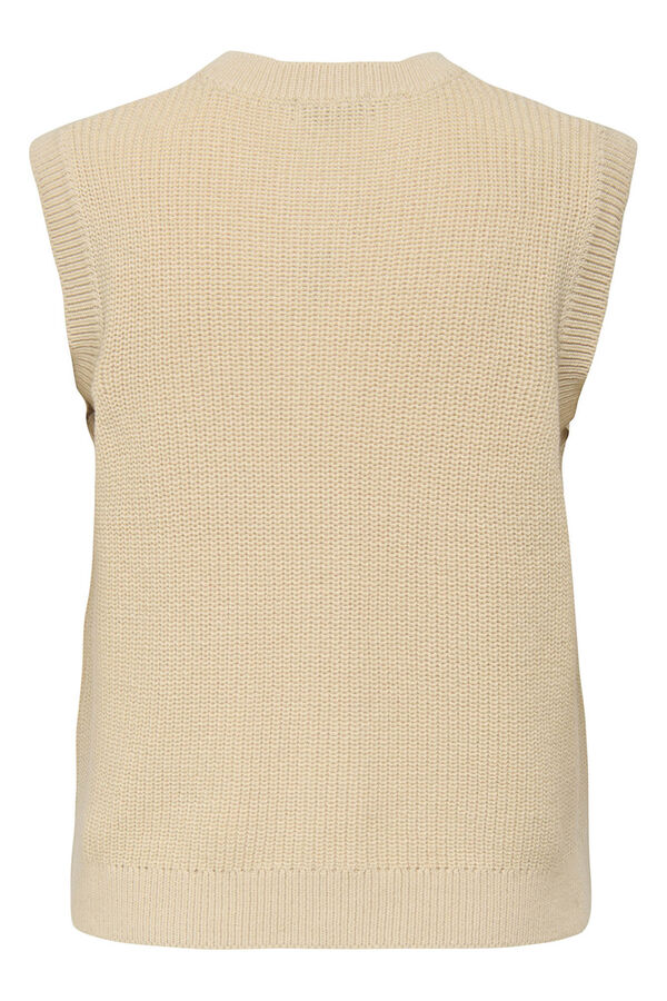 JDY Buttoned jersey-knit gilet white